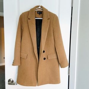 Zara Camel Wool Blend Coat Size XS